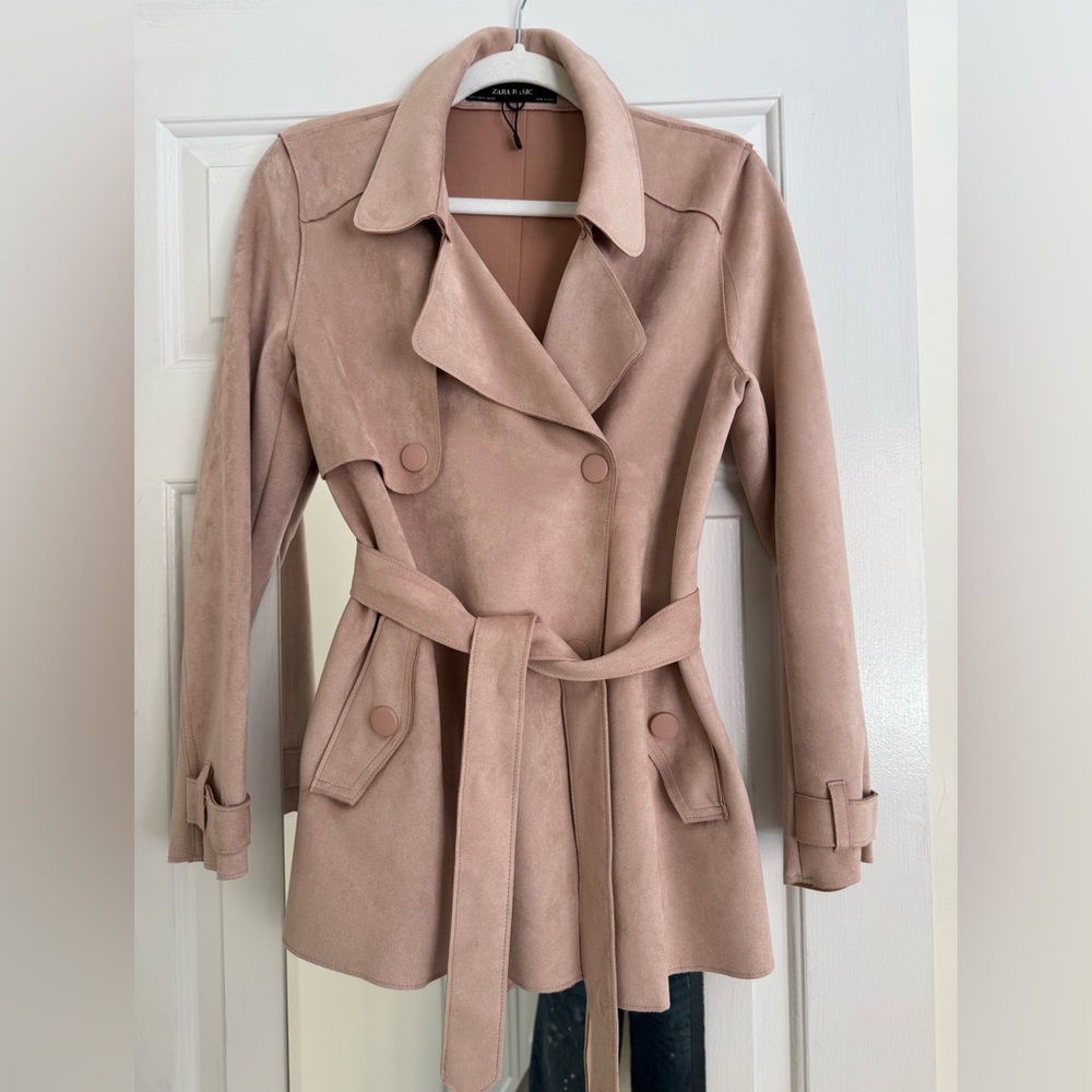 Zara Suede Trench Coat